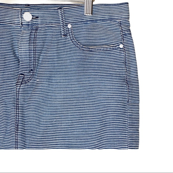 MOTHER railroad Jean Skirt SNS On the Road Striped 27 - Picture 5 of 16